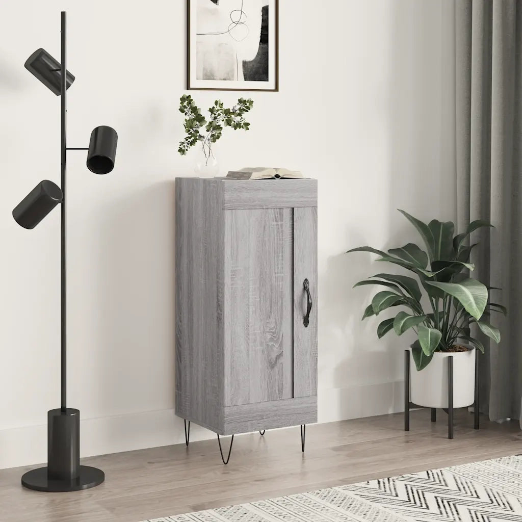 Credenza | Madia | Buffet da pranzo | Armadio da pranzo Grigio Sonoma 34,5x34x90 cm in Legno Multistrato