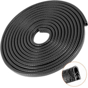 Trade Shop - Protezione Portiera Auto Forma A U Bordi Antigraffio Strisce Protezione Nero 5mt -