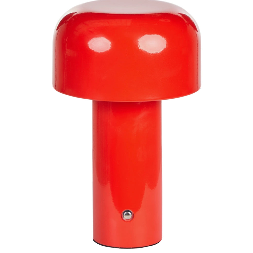 Lampada da tavolo senza fili in ferro rosso per interni e per esterni
