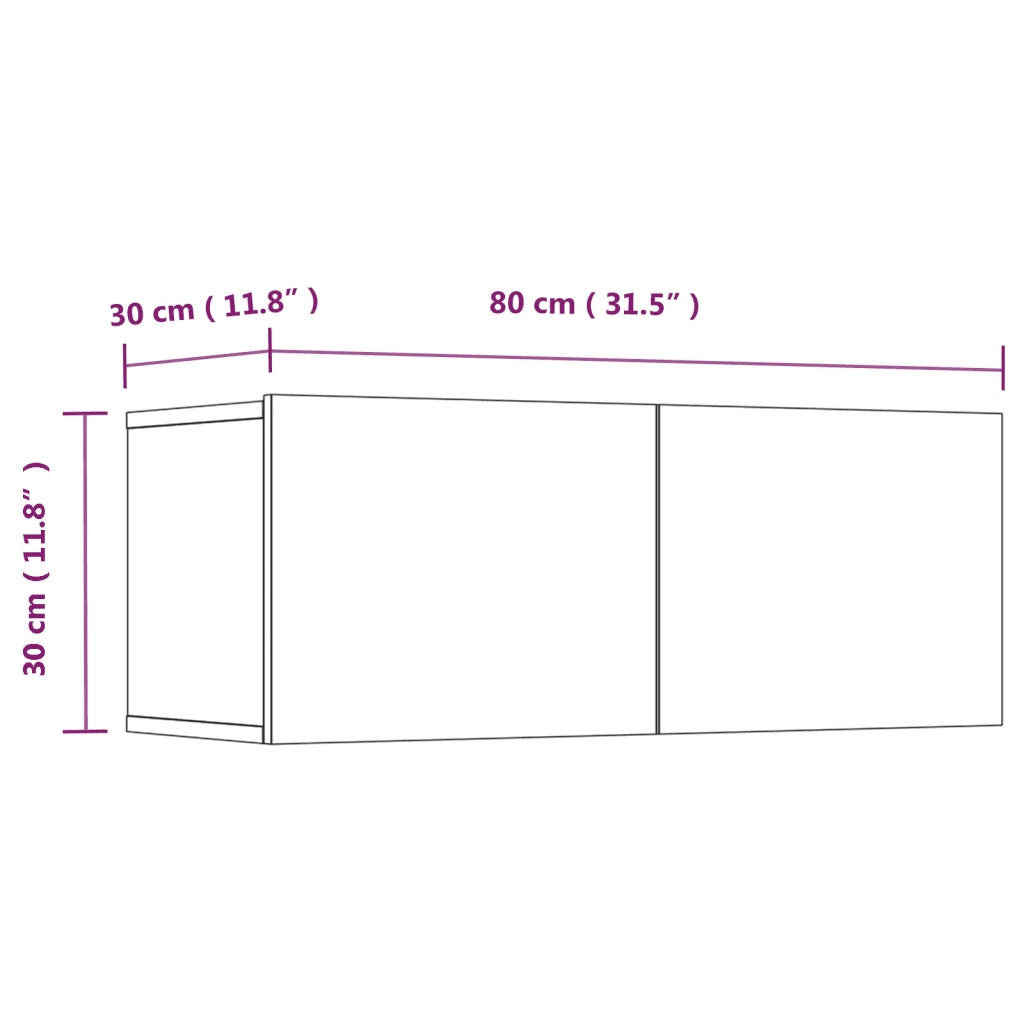 Set di Mobili Porta TV 4 pz | Armadietto TV | Mobile Porta TV Bianco in Legno Multistrato