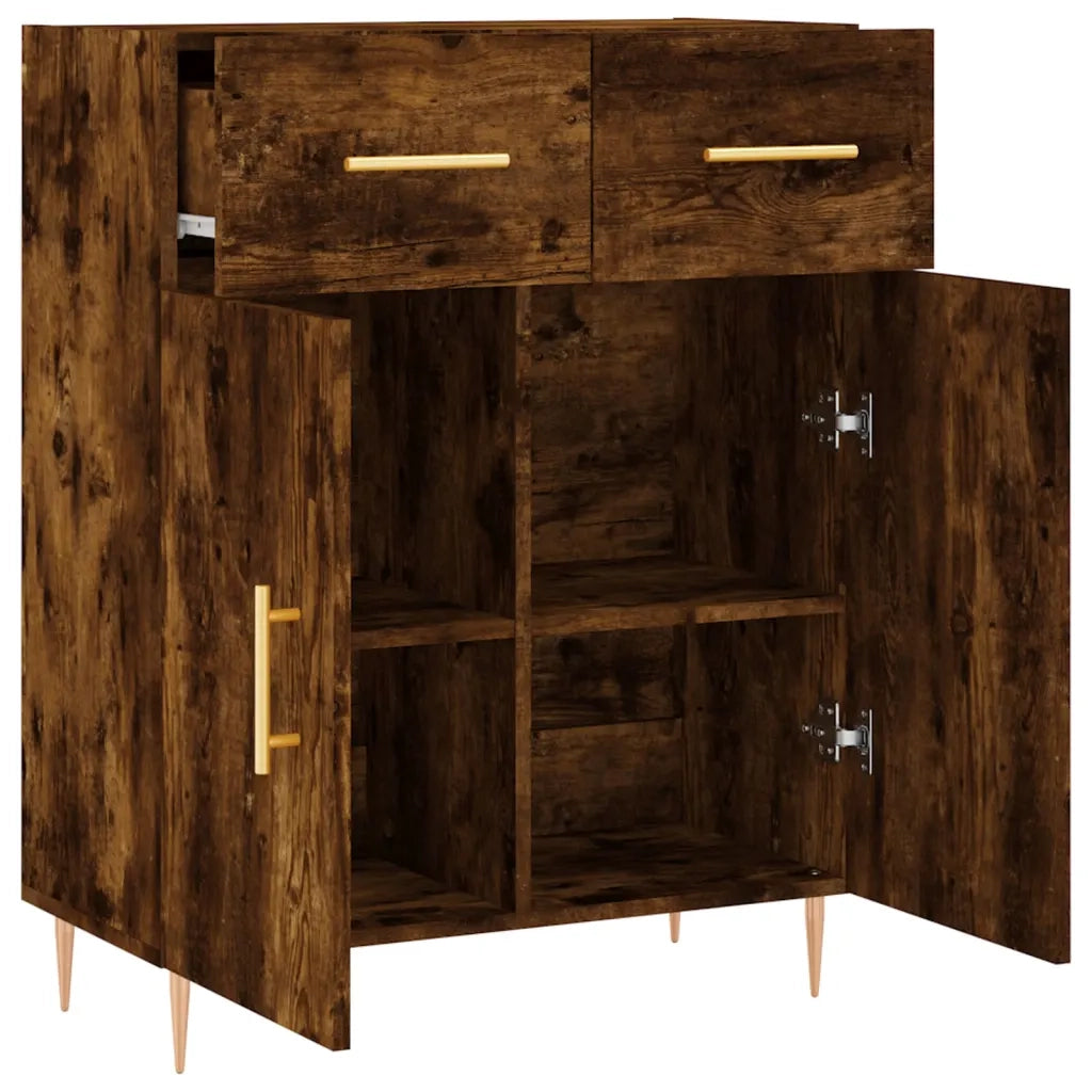 Credenza-Buffet-Armadio da cucina Rovere Fumo 69,5x34x90 cm in Legno Multistrato 811271