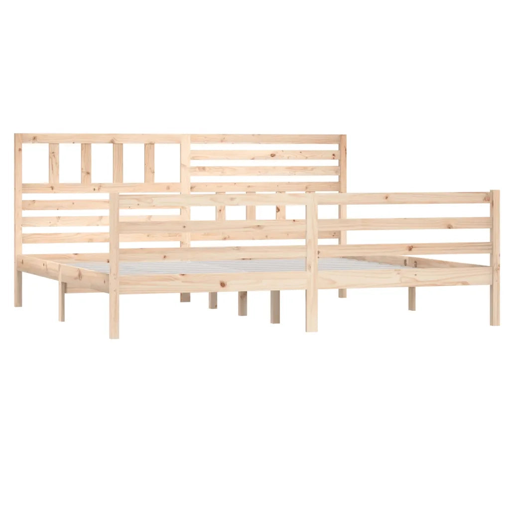 Giroletto senza Materasso-Struttura Letto in Legno Massello 200x200 cm 358407