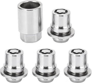 Set di chiodi a vite per ruote antidifesa - Acciaio forgiato - 4 pezzi - Dimensione 12mm x 1.5 - Adatto per anni 2002-2022 - Sicura protezione - Viti per ruote