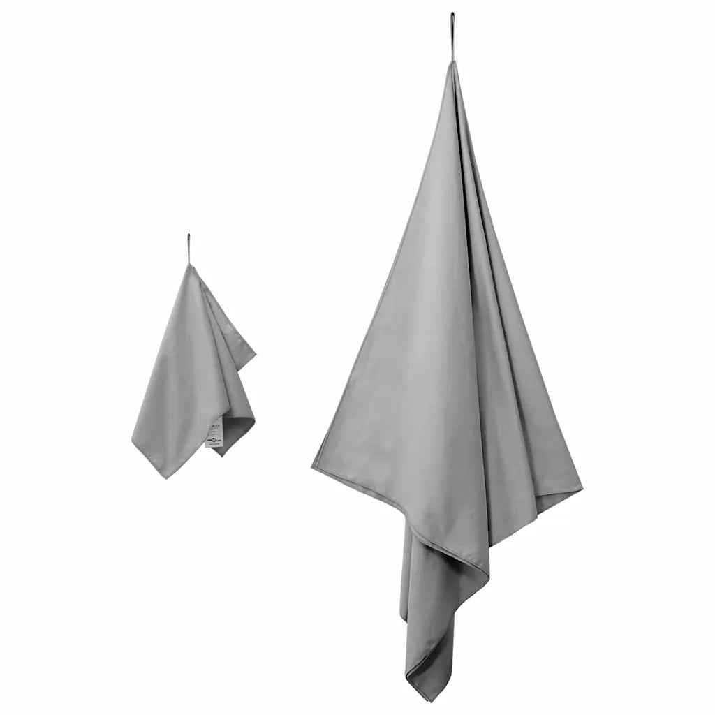 Set di Asciugamani Sportivi 2 pcs Grigio scuro Tessuto 42011493