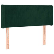 Testiera | Testata ad Orecchio Verde Scuro 93x16x78/88 cm in Velluto
