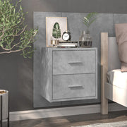 Comodino a Muro-Tavolino da notte sospeso Grigio Cemento 968512