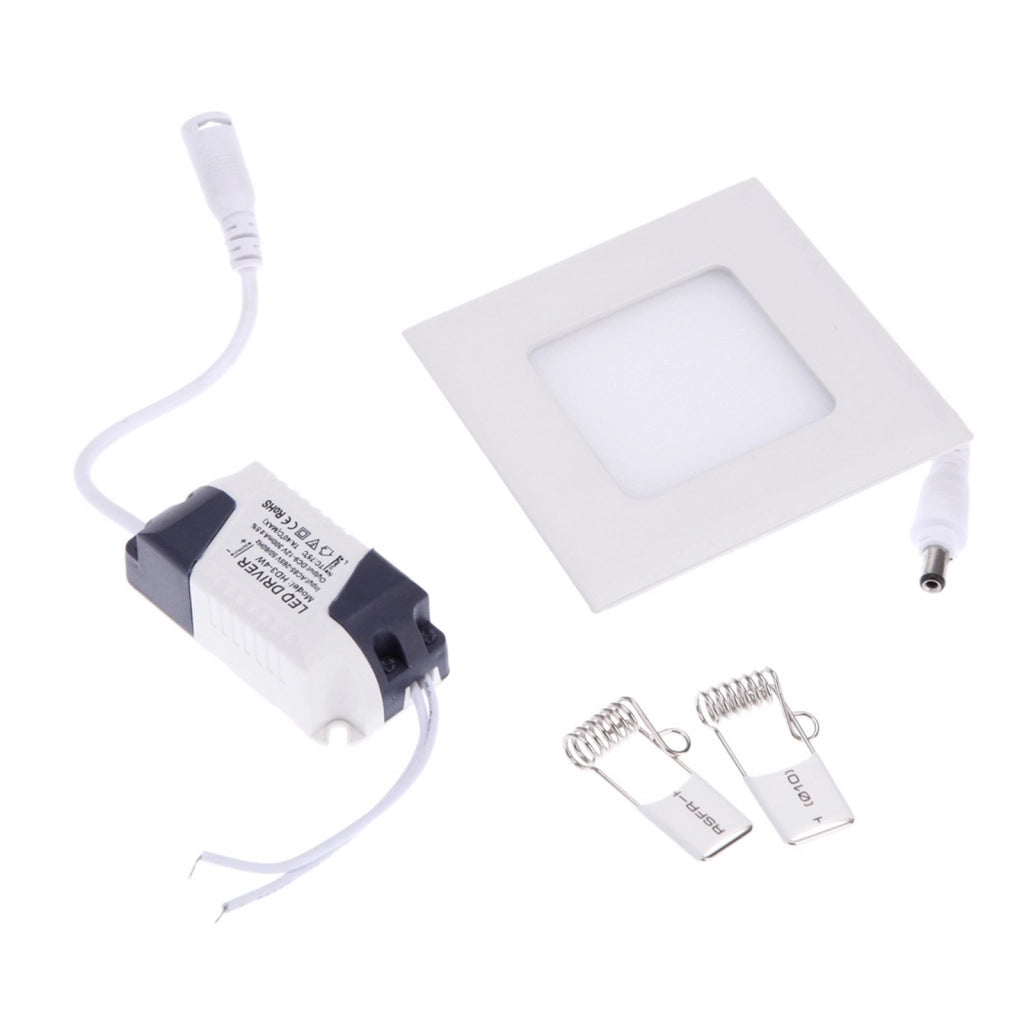 Faretto Led 3 Watt Pannello Incasso quadrato 180LM Luce Calda 3200k - Tech-It