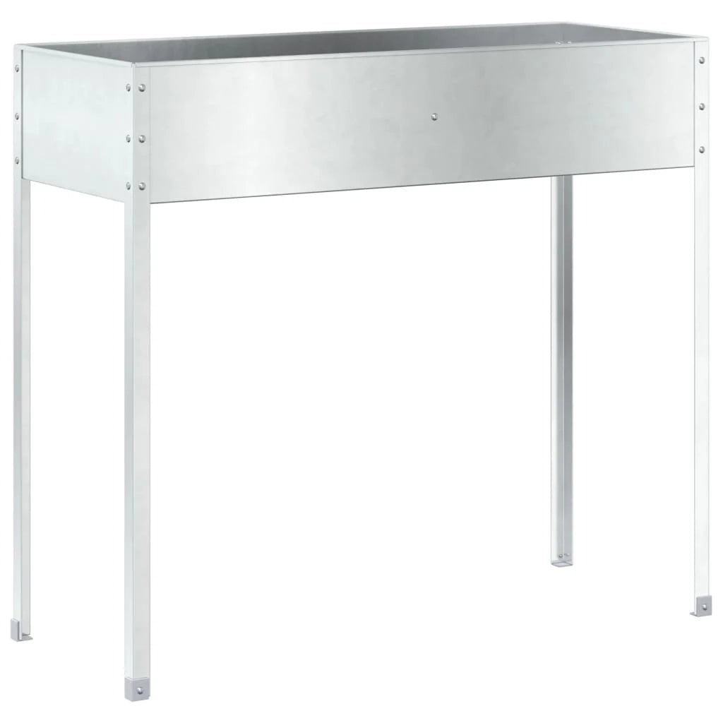 Fioriera rialzata per piante e fiori terrazza giardino 100,5 x 40,5 x 90 cm acciaio resistente alle intemperie marrone 02_0037291