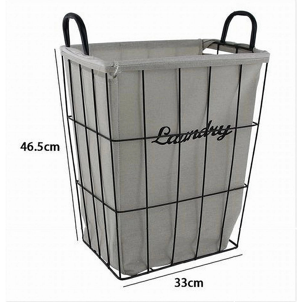 Trade Shop - Cesto Contenitore Porta Biancheria In Tessuto Struttura In Metallo Bagno 10633 -
