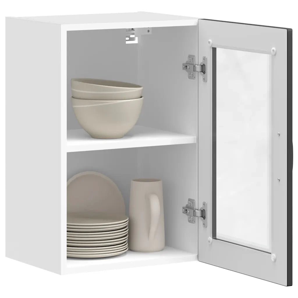 Pensile da Cucina con Porta in Vetro Porto Nero 854008