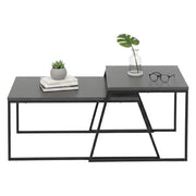 Menkent, Tavolino da Salotto Portariviste, 50x88x38h cm Nero
