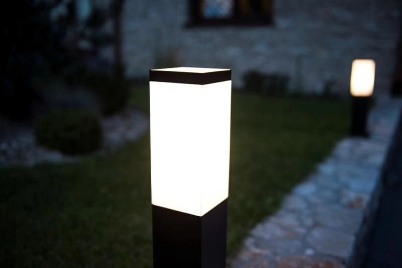 Applique esterna da giardino SU-MA Inox nera E27 IP44