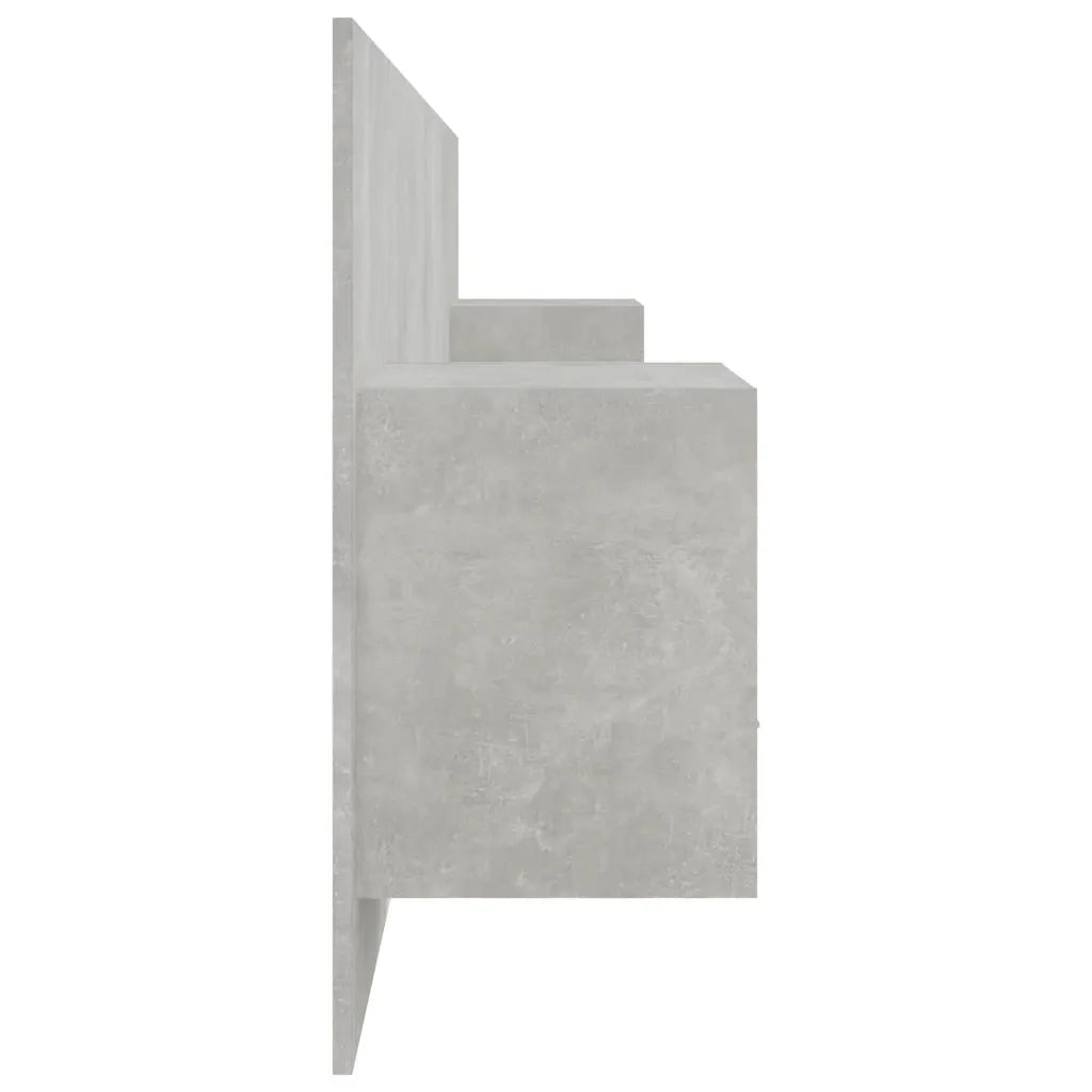 Testiera Letto con Comodini in Legno Multistrato Grigio Cemento cod mxl 68194