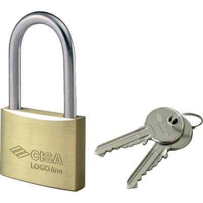 LUCCHETTO ARCO LUNGO 21011 LOGO - OTTONE ARCO CROMATO CHIAVI 2 MM 30X24- 6 pezzi