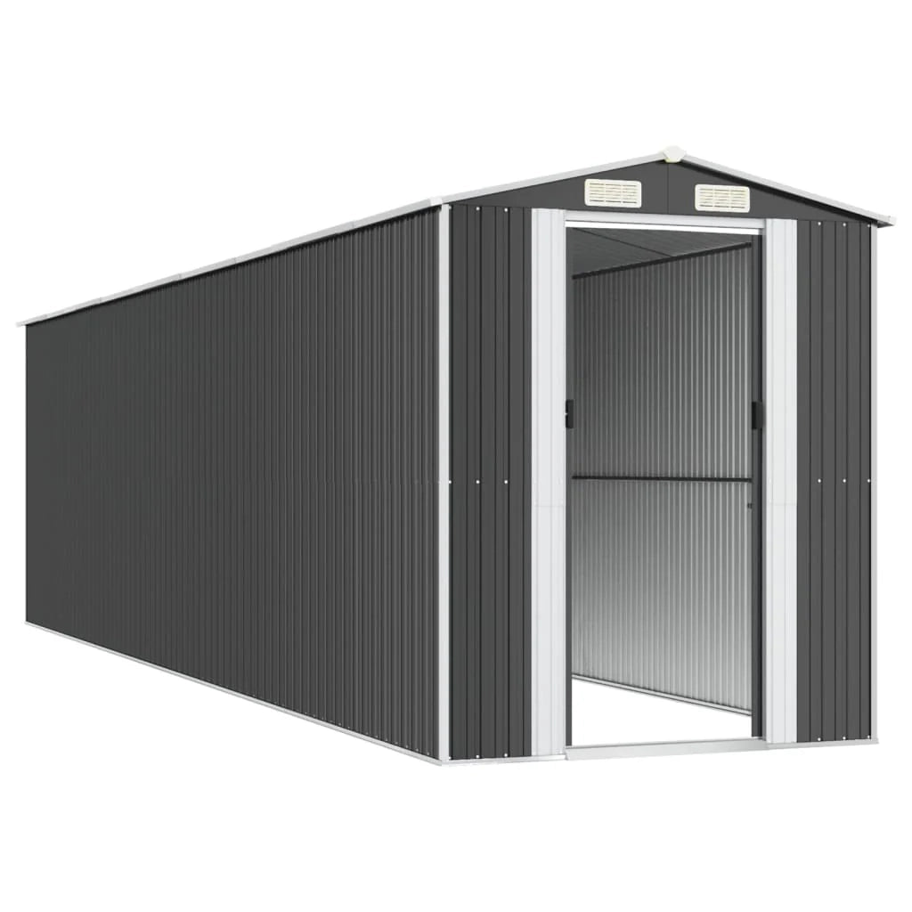 Casetta da giardino cabina ripostiglio casetta da esterno robusta casetta per attrezzi 192 x 772 x 223 cm acciaio zincato antracite 02_0022203