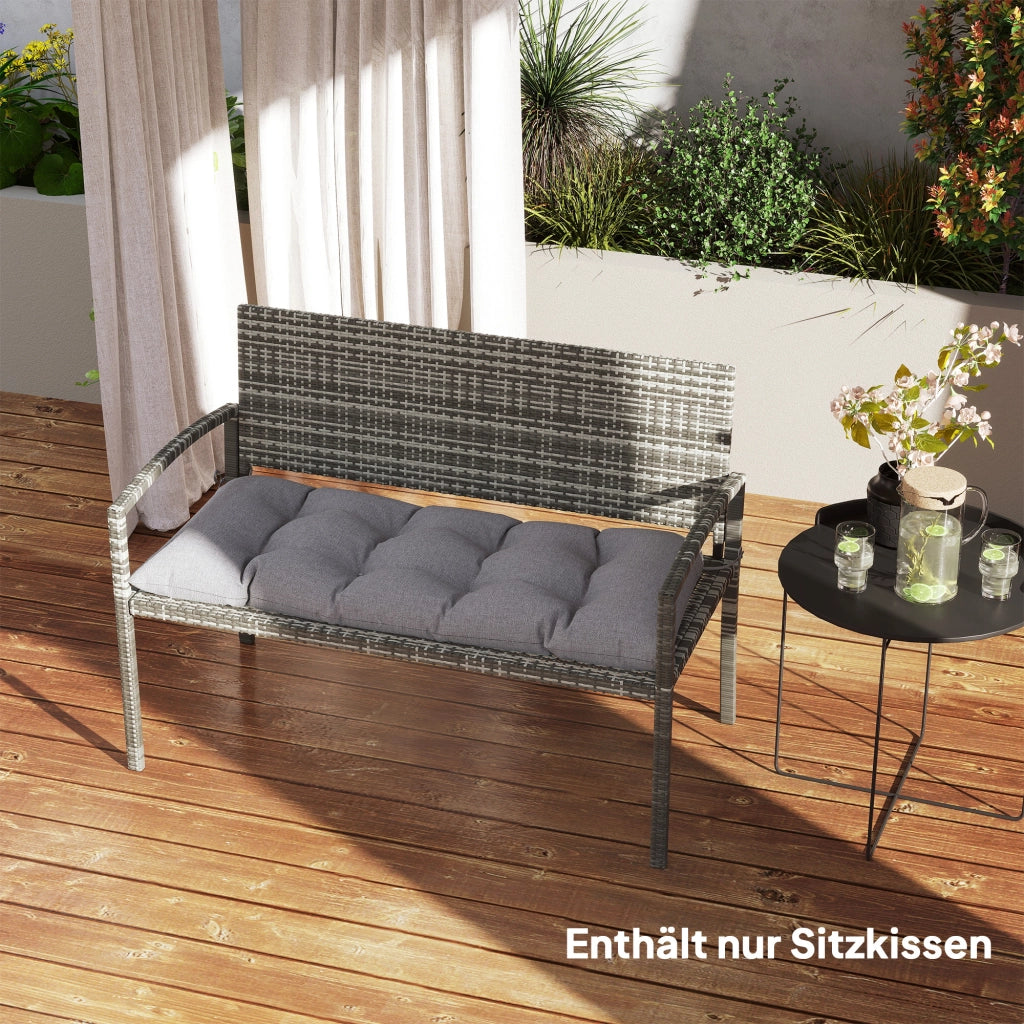 Cuscino per panchina ¨C zephmum ¨C grigio 105x46x12.5 cm