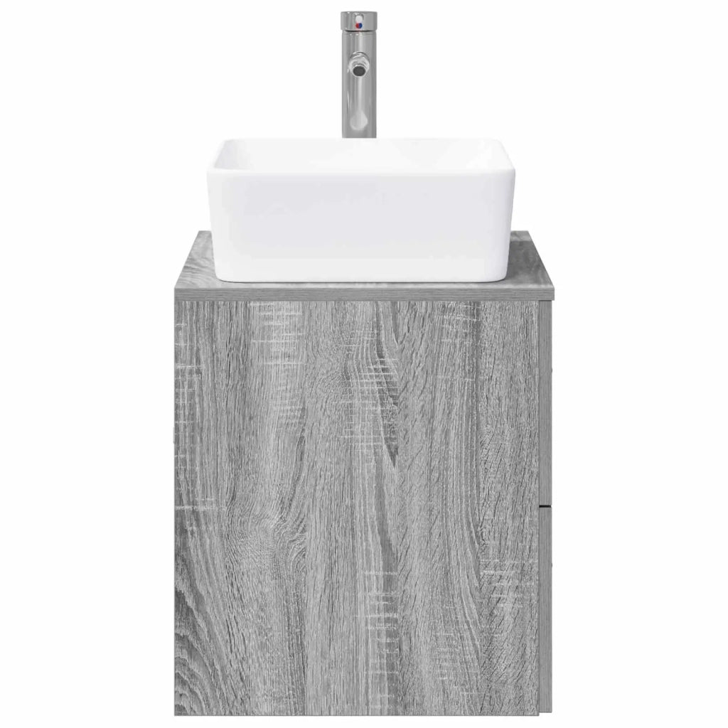 Set di mobili per il bagno Sonoma grigio Legno ingegnerizzato 3404395