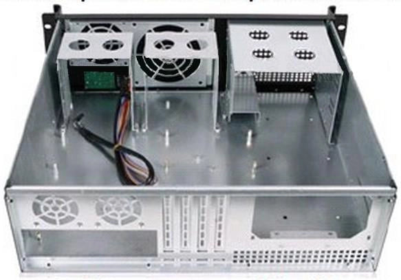 Chassis Industriale Rack 19''/Desktop 3U Ultra Compatto Nero