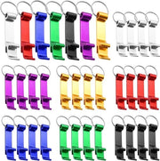 Set di 35 apribottiglie con anello di chiave, apribottiglie con uncino in alluminio con tasca apribottiglie con anello di chiave per bottiglie di birra, 7 colori