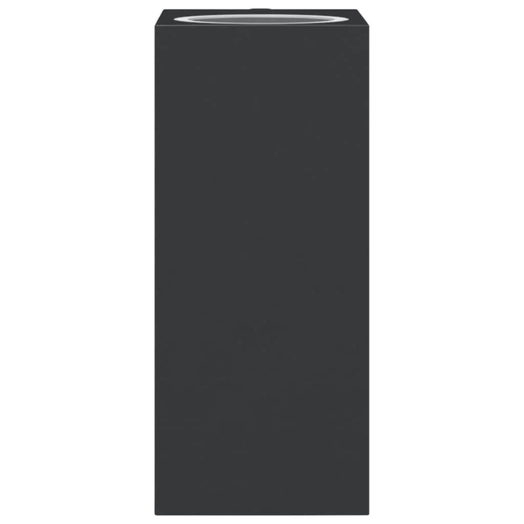 Set di 2 applique da esterno 6,5 x 9,5 x 15 cm resistenti alle intemperie design moderno alluminio nero 02_0056615