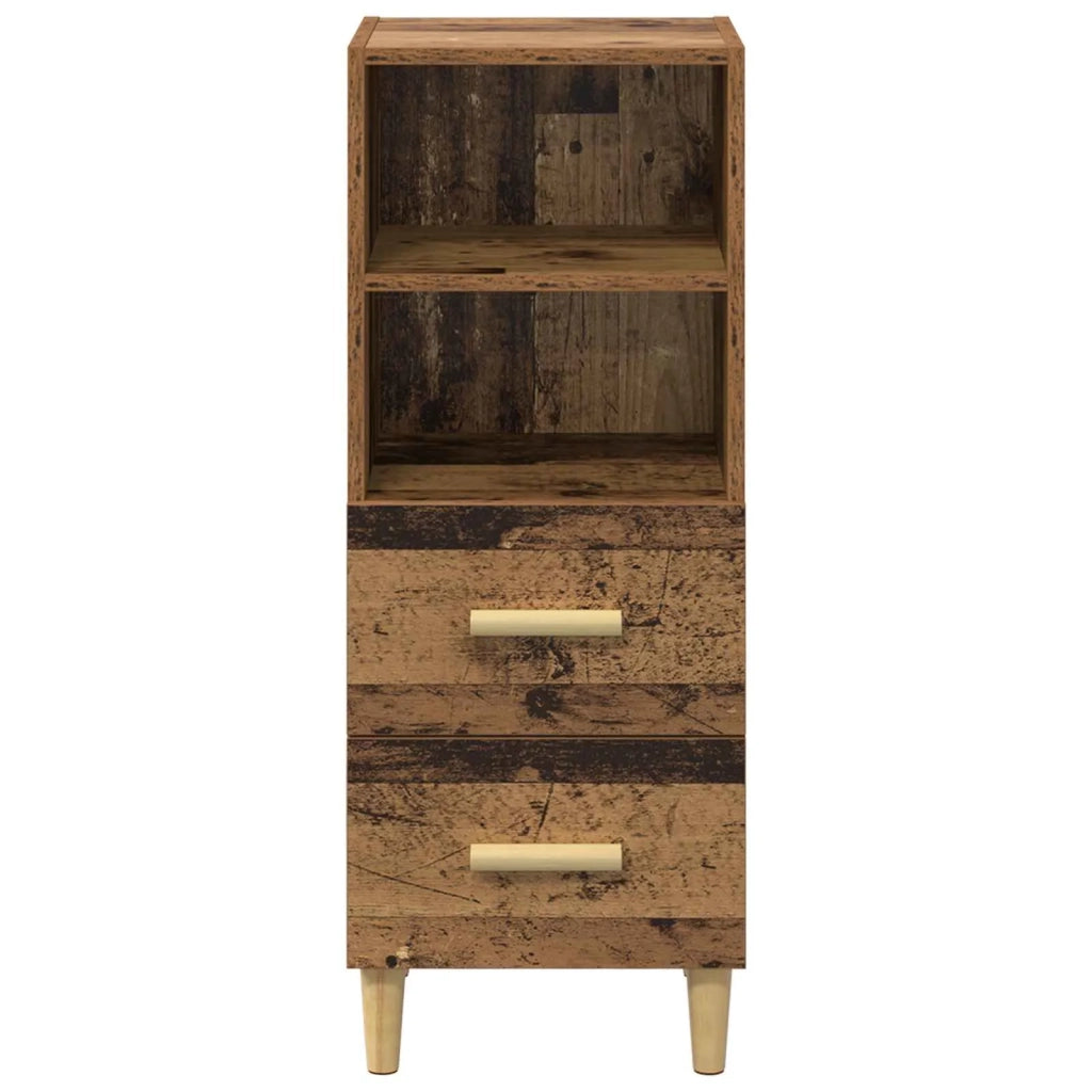 Credenza | Madia | Buffet da pranzo | Armadio da pranzo Legno vecchio 34 x 34,5 x 90 cm Legno multistrato