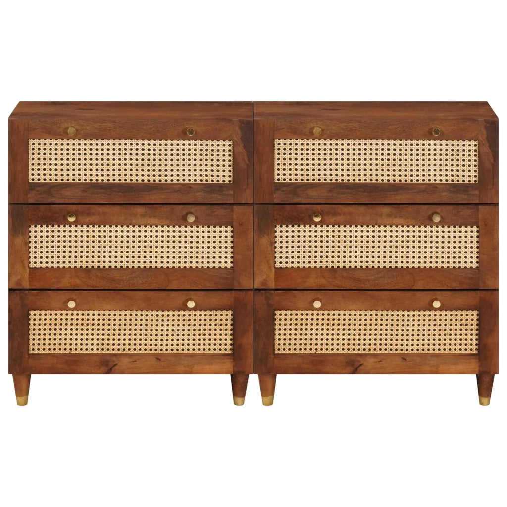 Set di Credenze 2 pcs Marrone 60 x 33,5 x 75 cm 3310169