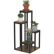 Tavolino 4 Livelli con Fioriere ¨C zephmum ¨C 40x40x81 Marrone