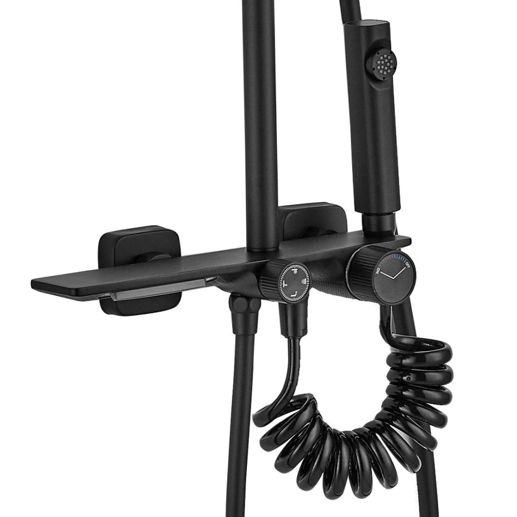 Set Doccia Rea Helix Black