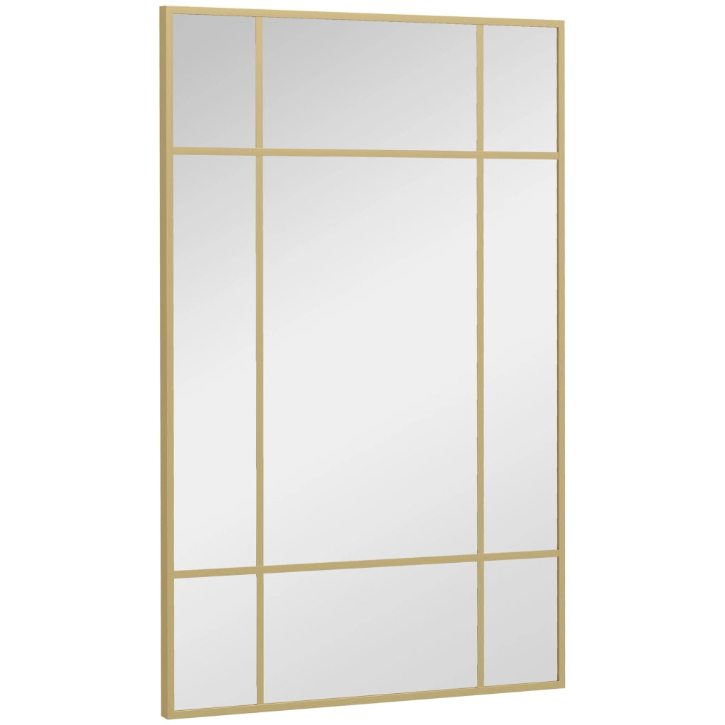 Specchio da parete decorativo con cornice in metallo ¨C zephmum ¨C 90x60x2 cm