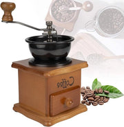 Macchina per caffè artigianale - Macchina per caffè in legno con impostazione grovità regolabile - Macchina per caffè manuale con piastrine in ceramica - Lavello di raccolta - Ideale per caffè espresso e drizzle