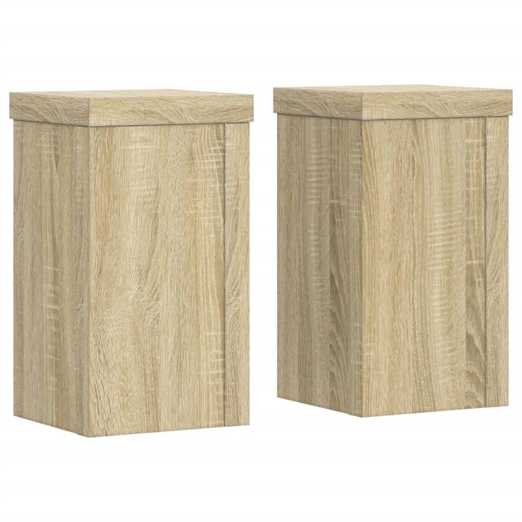 Portavasi mobili per fiori set da 2 legno ingegnerizzato Sonoma marrone 02_0045353
