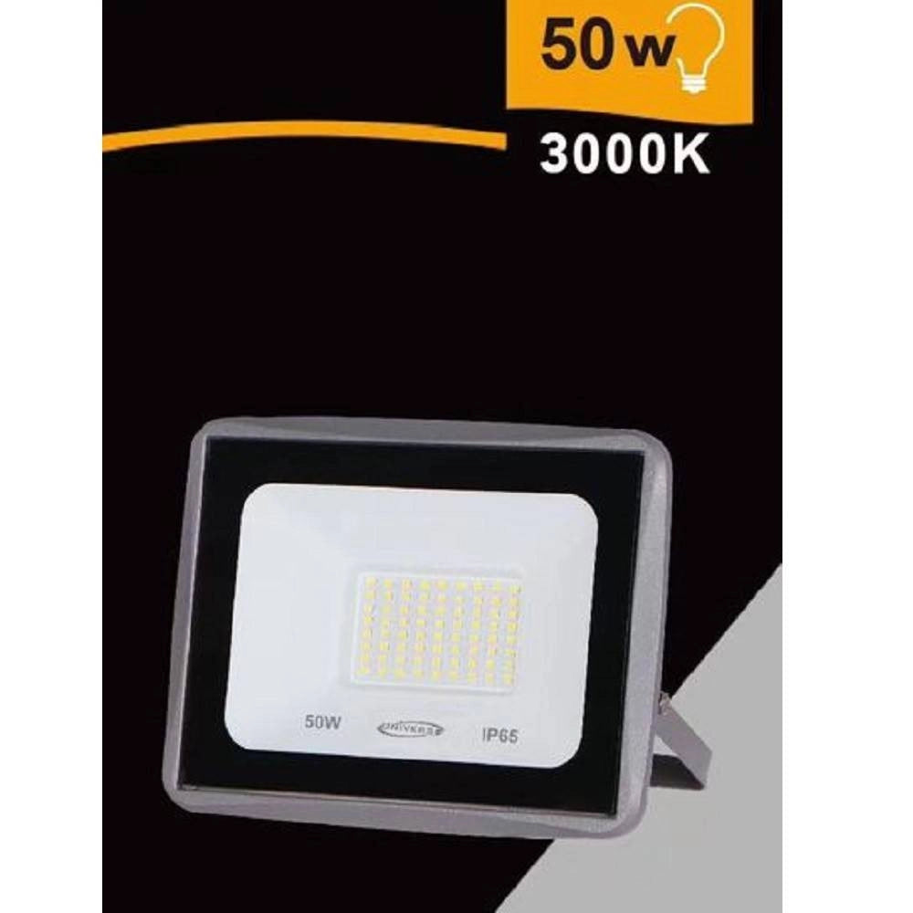 Trade Shop - Faretto Led Faro 50watt 4500lm Ip65 Grigio Luce Calda Naturale Fredda Ek02-50w-g -