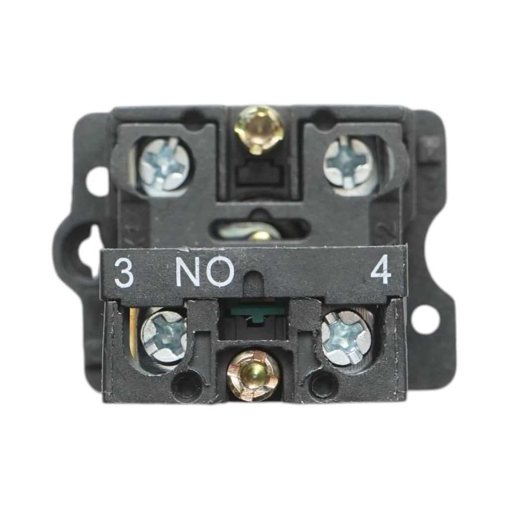 Pulsante indicatore LED giallo con resistenza integrata 1NO, 24V LAY5 Breckner Germany