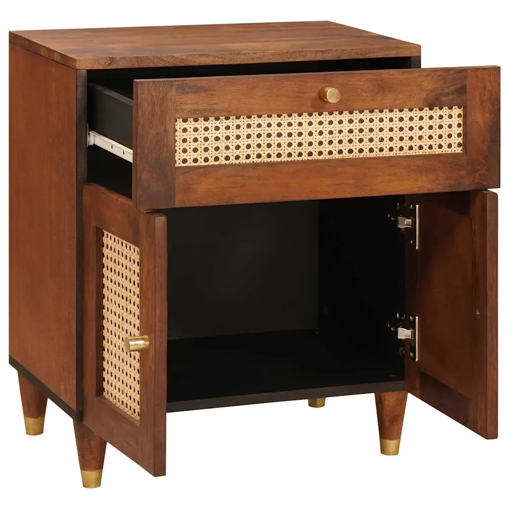 Comodini | Armadio da Notte | Mobiletto da notte con cassetto 50 x 33 x 60 cm Legno di mango massello