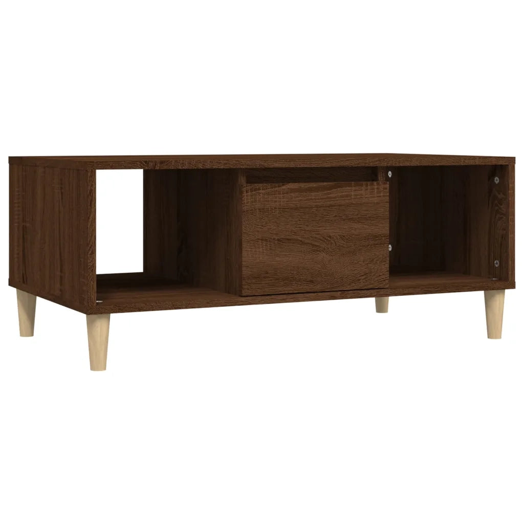 Tavolino da Salotto Rovere Marrone 90x50x36,5 cm in Multistrato cod mxl 27068