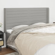 Testiera ad Orecchio Grigio Chiaro 203x16x118/128 cm in Tessuto 3119742