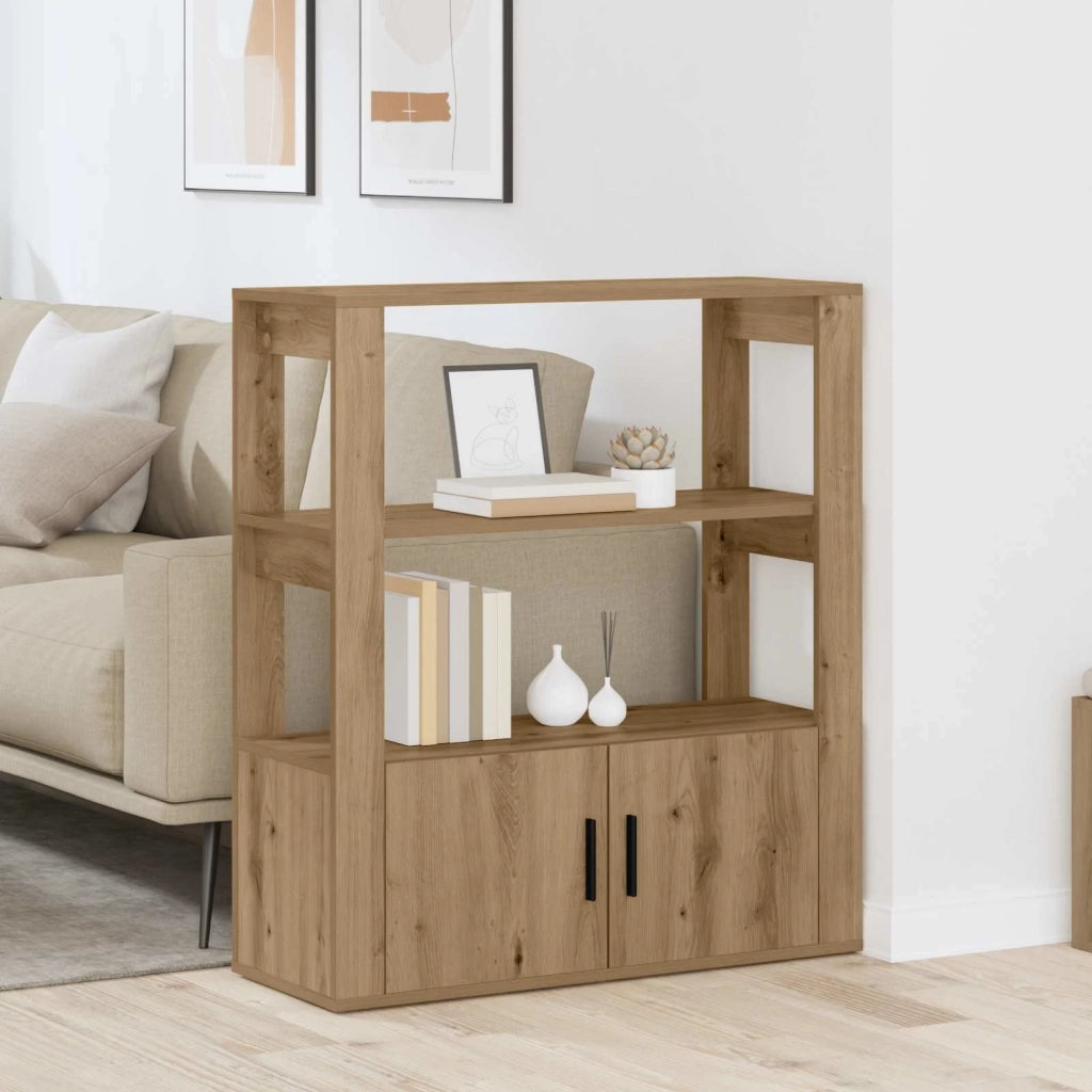 Credenza | Madia | Buffet da pranzo | Armadio da pranzo rovere artigianale 30 x 80 x 90 cm Legno multistrato