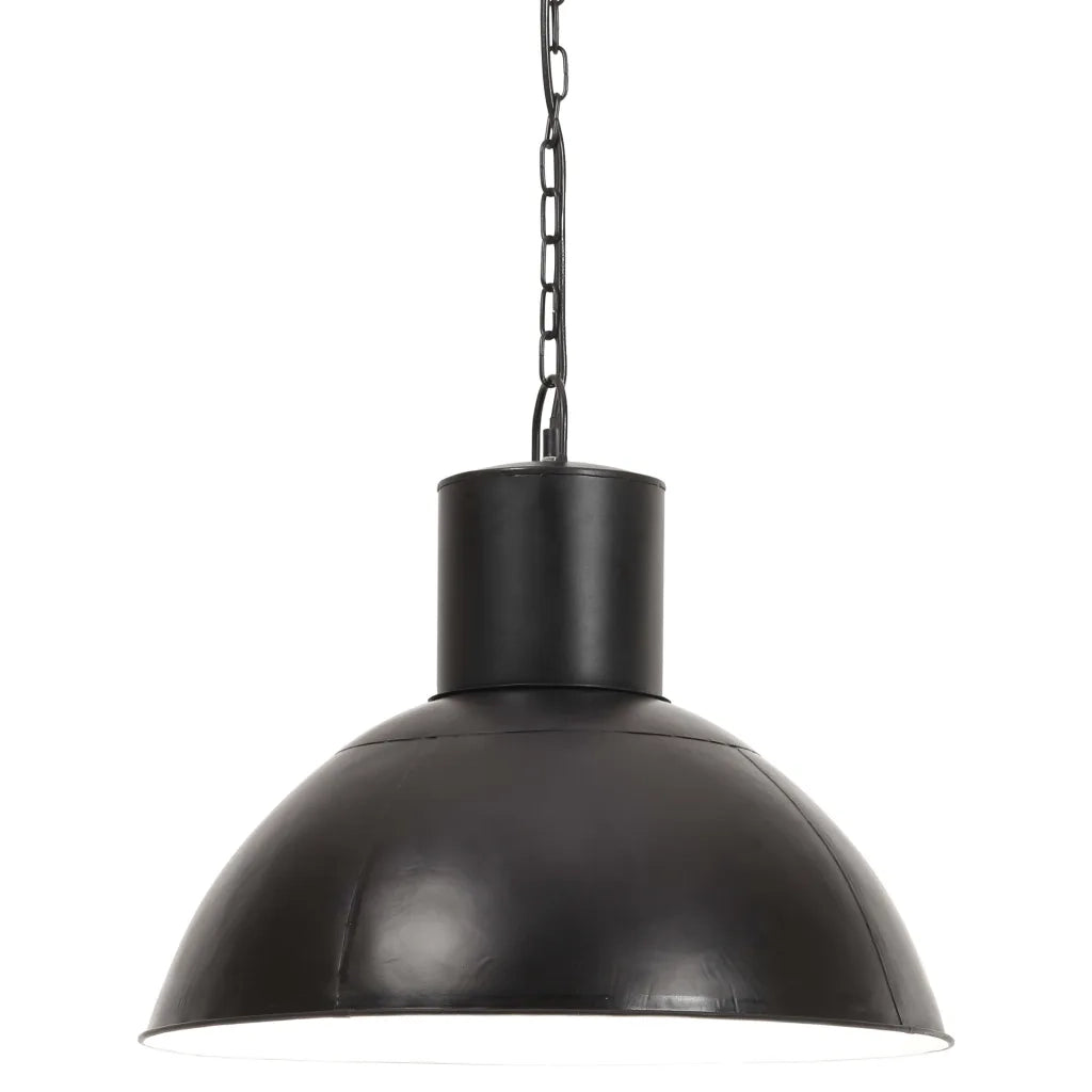 Lampada a Sospensione 25 W Nera Rotonda 48 cm E27 320565