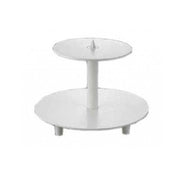 Alzata Patisserie dolci e torte 2 piani bianca 23 + 34 cm