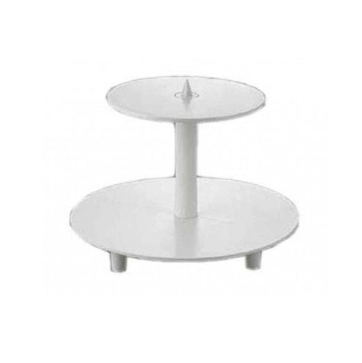 Alzata Patisserie dolci e torte 2 piani bianca 23 + 34 cm