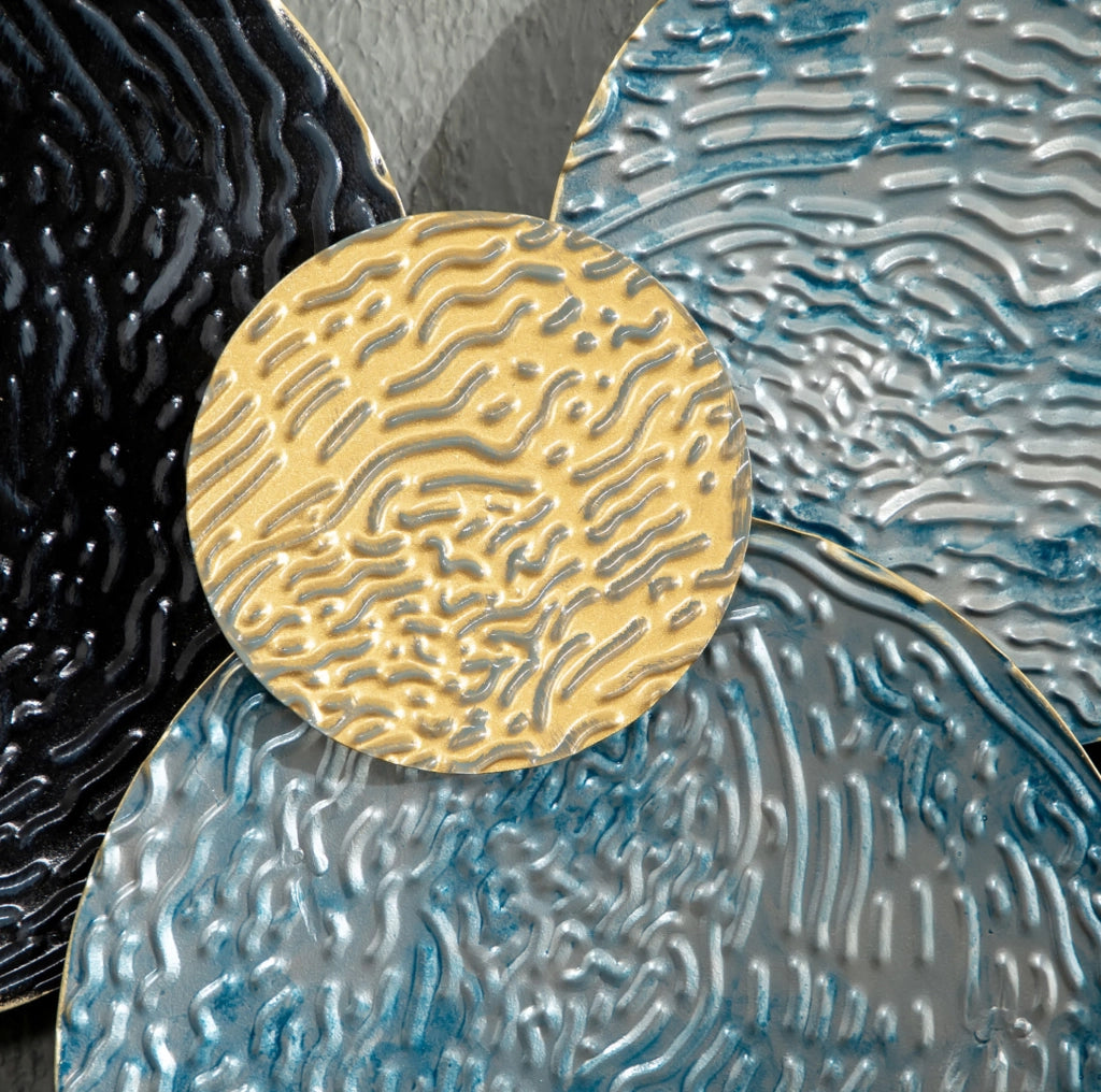 Decorazione da parete 3D in metallo 121×53 cm oro