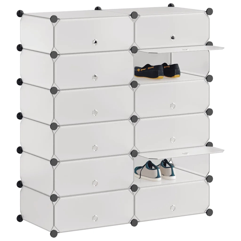 Scarpiera Modulare a 12 Scomparti Bianca cod mxl 54057
