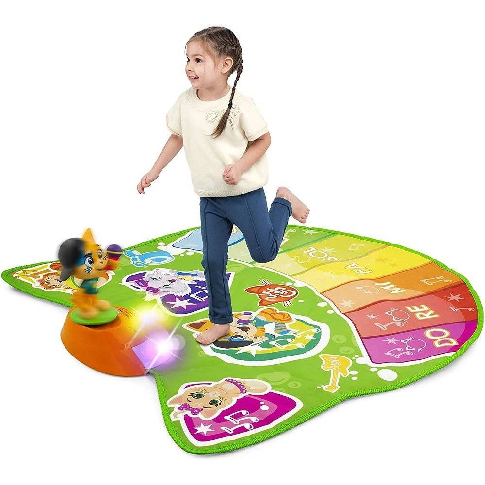 Trade Shop - Gioco Tappeto Dance Musicale Morbido 44 Gatti Con Suoni E Luci Rgb +2 4 Anni -