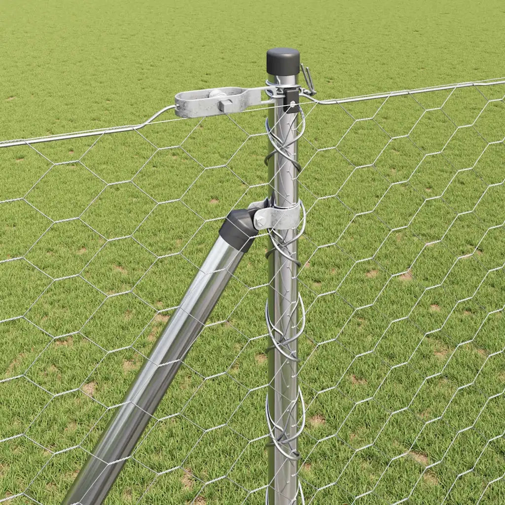Palo della recinzione Argento 100 x 1,5 m (rete da 50 mm)