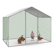 IDMarket - Recinzione per pollaio 3 m² rete metallica 2,20x1,4 M acciaio zincato