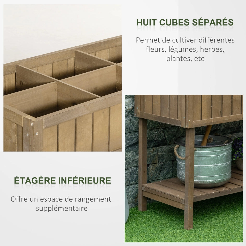 Fioriera da Giardino con Ripiani ¨C zephmum ¨C Legno di Pino 110x46x76 cm