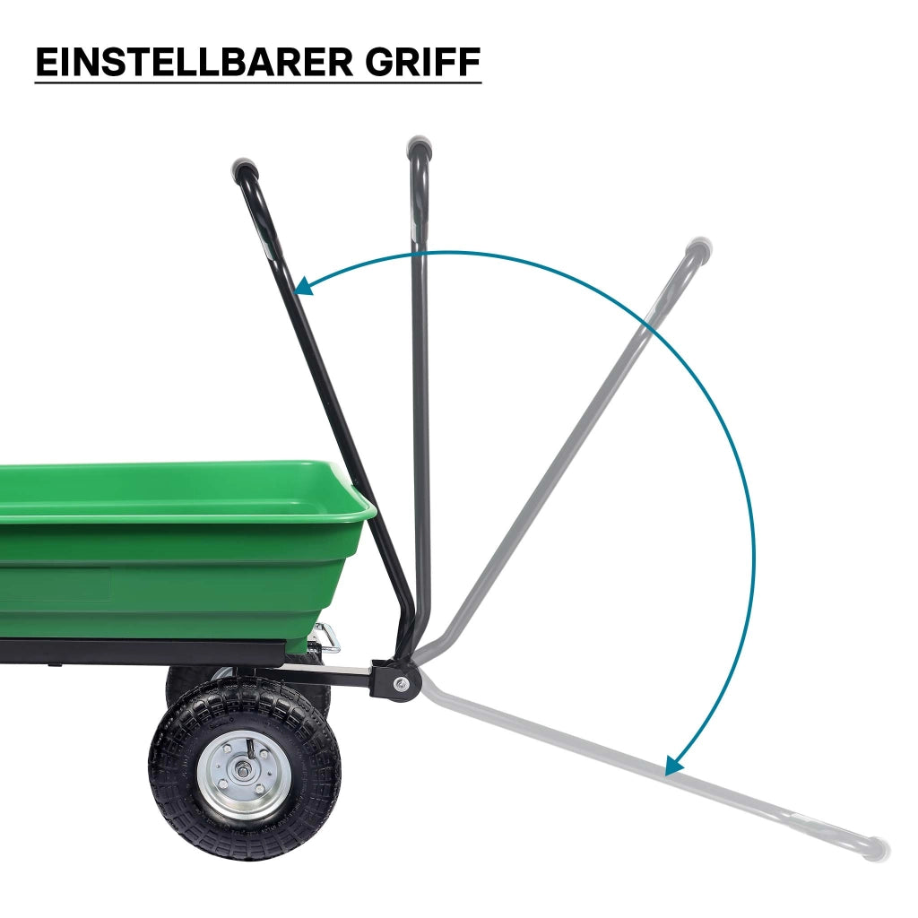 Carrello da giardino ribaltabile, capacità 75 l, portata max 240 kg, Carretto a mano Carriola