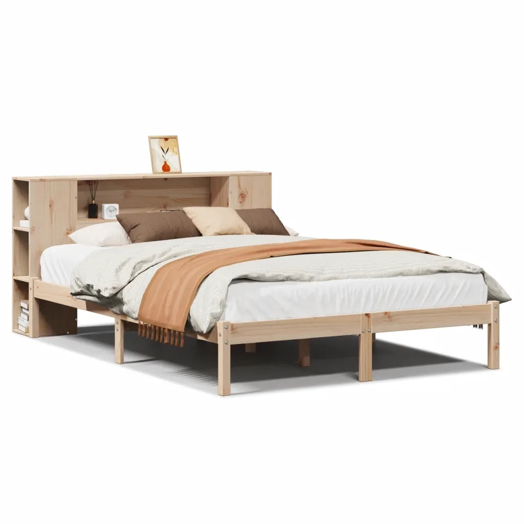 vidaXL Letto Libreria senza Materasso 135x190 cm in Legno di Pino