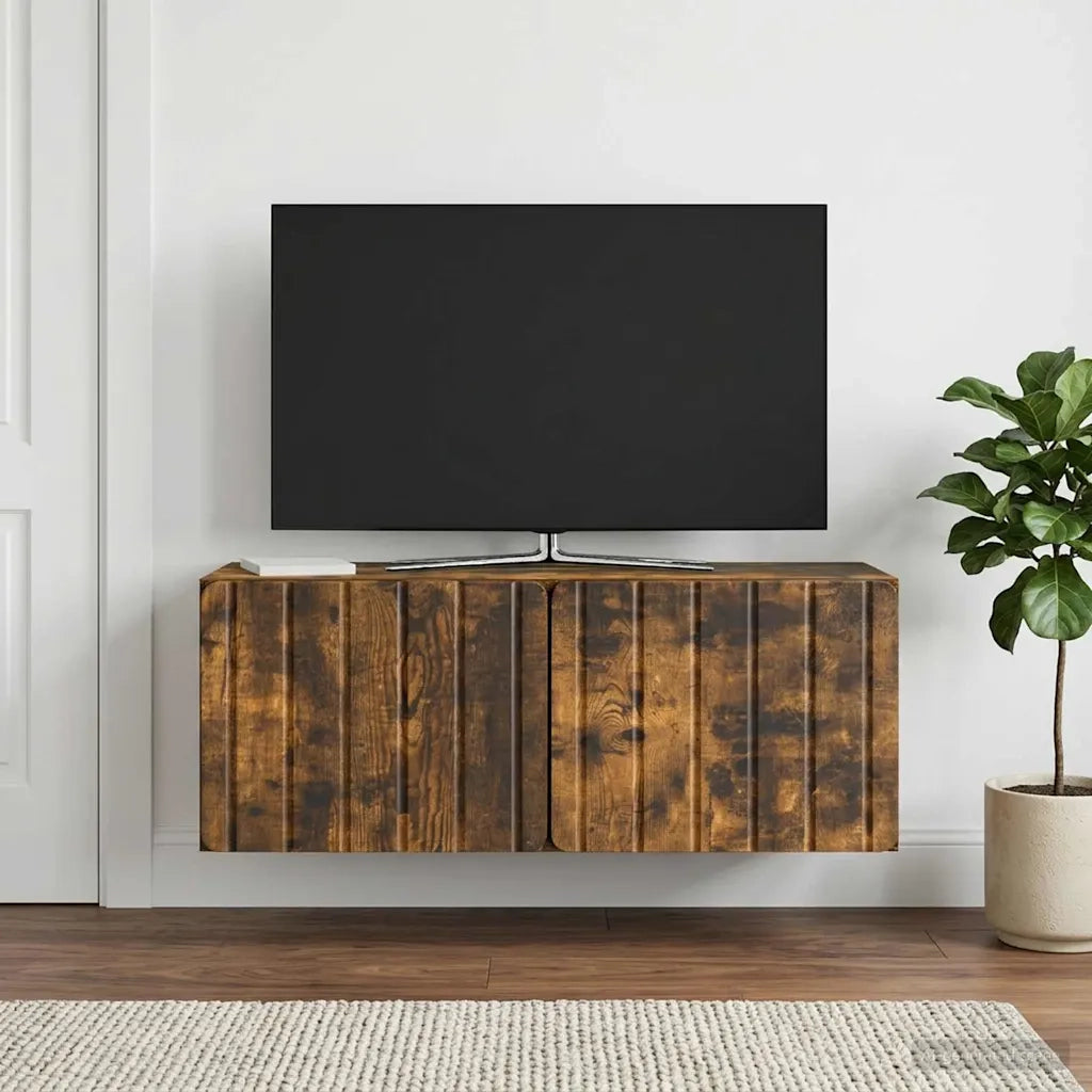 Mobile Porta TV da Muro Rovere Fumo 78,5 x 31 x 30 cm 898380