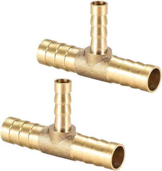 Flessimmettere 3 vie in rame per tubi 10 mm x 6 mm con adattatore di tubo - 2 pezzi
